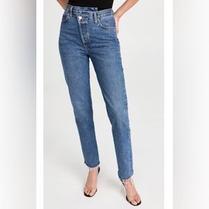 Agolde Asymmetrical Straight Leg Jeans Sz 26